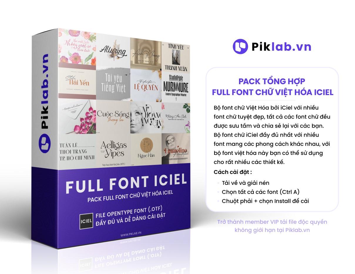 Tổng hợp Font chữ Viêt Hóa